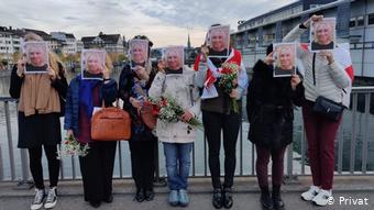 Акция в Цюрихе в поддержку осужденной в Беларуси Натальи Херше 
