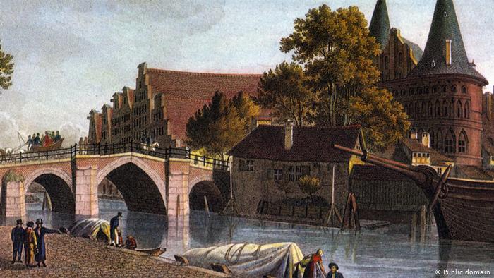 Голштинские ворота на картине 1820 года