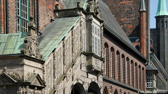 Ренессансная лестница 1594 года со стороны улицы Breite Straße