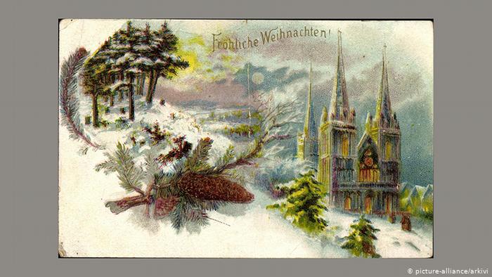 Рождественская почтовая открытка, 1900 год
