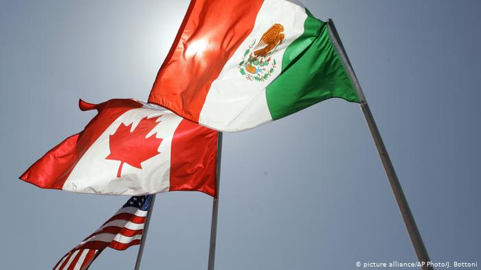 Флаги США, Канады и Мексики