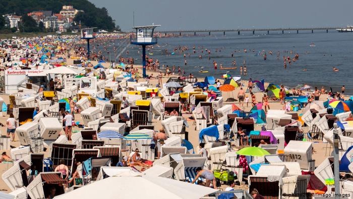 Пляжи на острове Узедом на балтийском побережье Германии 