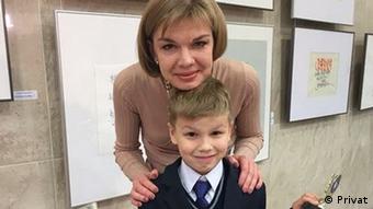 Ксения Луцкина с сыном