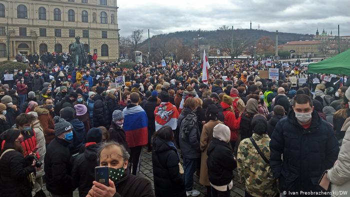 Tschechien Prag | Proteste gegen Verhaftung Nawalnys