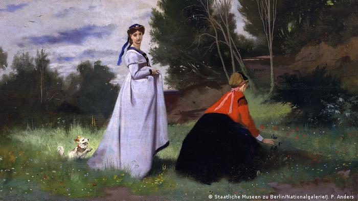 Ансельм Фейербах, Две дамы на природе, 1867 г.