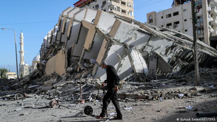 Руины зданий в городе Газа