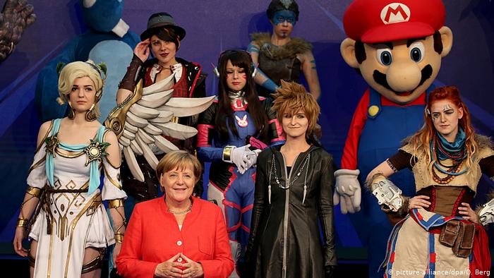 Ангела Меркель на Gamescom