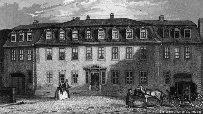 Дом Гете на гравюре 1850 года