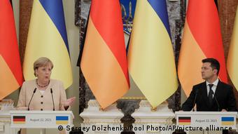 Пресс-конференция Ангелы Меркель и Владимира Зеленского в Киеве