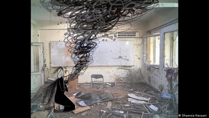 Хассани создала этот образ после нападения боевиков на Кабульский университет 
