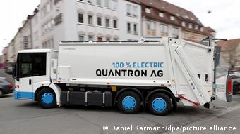 Электрический мусоровоз немецкого стартапа Quantron в Нюрнберге