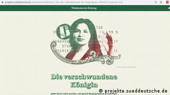Фото Ружи Игнатовой в статье газеты Süddeutsche Zeitung Исчезнувшая королева 
