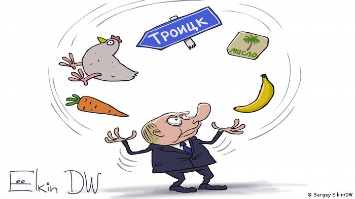 DW Karikatur | Sergey Elkin | Wladimir Putin