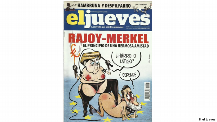 Карикатура на Ангелу Меркель в журнале El Jueves