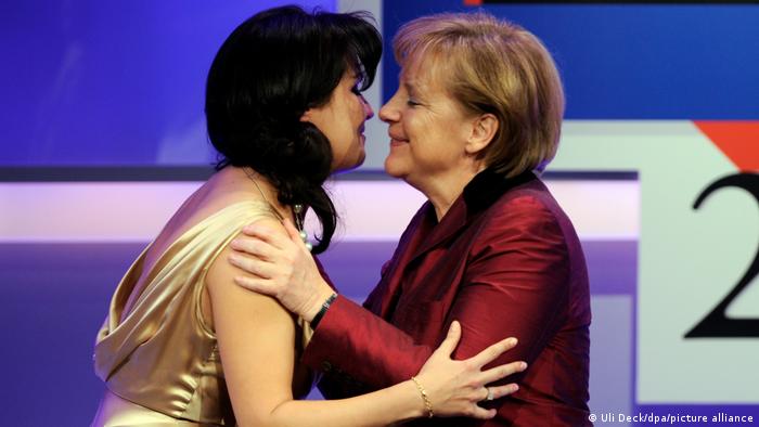 Анна Нетребко и Ангела Меркель в Баден-Бадене, 2010 год