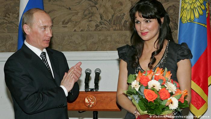 Анна Нетребуо и Владимир Путин в Санкт-Петербурге, 2008 год