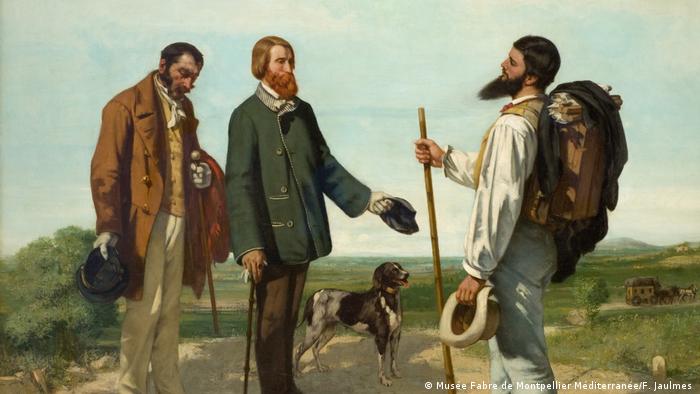 Картина Гюстава Курбе,Встреча, 1854 г.