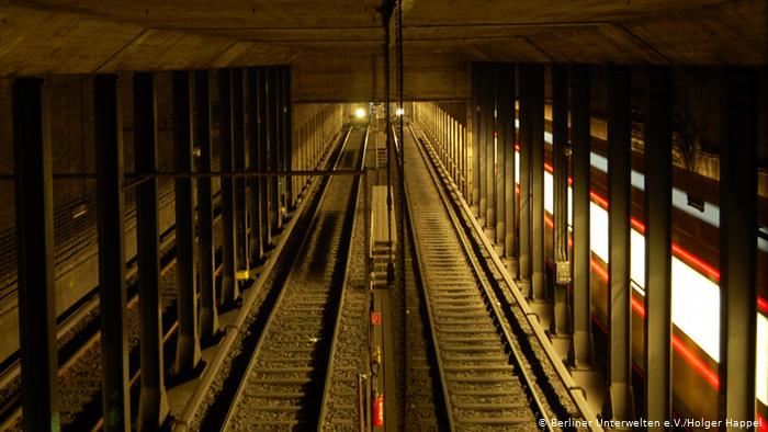 Туннель метро около станции Гезундбруннен