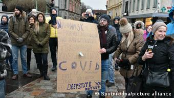 Протесты в Таллинне против обязательного ношения масок в Эстонии, 27 ноября 2020 года