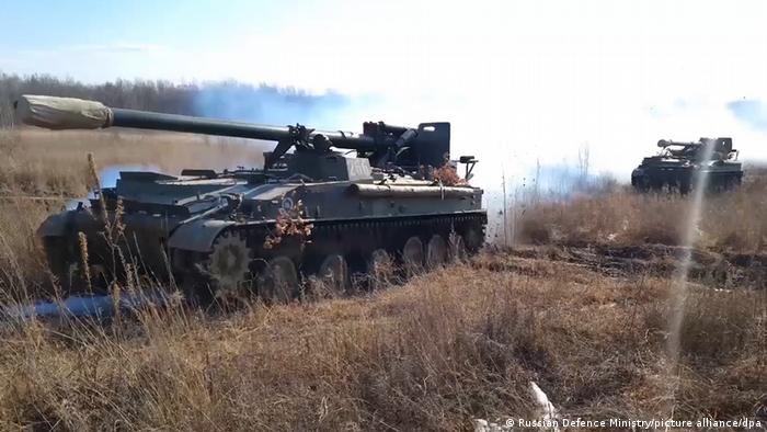 Российская военная техника вблизи российско-украинской границы