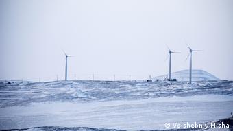 Ветрогенераторы компании РусГидро в поселке Тикси на севере Якутии 