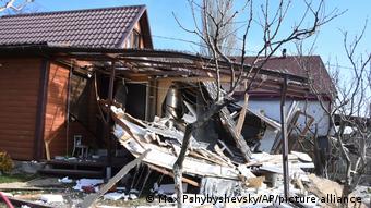 Разрушенный дом в Одессе