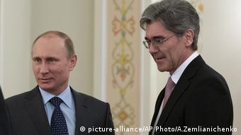 Владимир Путин и глава Siemens Джо Кезер в Кремле в марте 2014