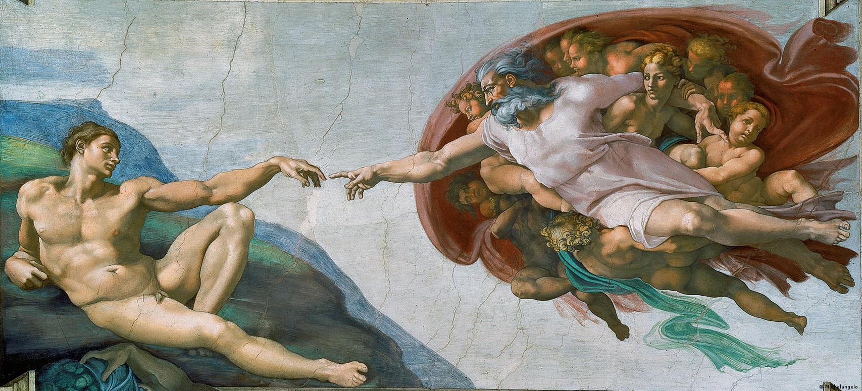 Сотворение Адама (ок. 1511) - фреска Микеланджело в Сикстинской капелле в Ватикане