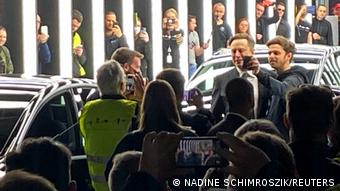 Илон Маск на открытии завода Tesla в немецком Грюнхайде 