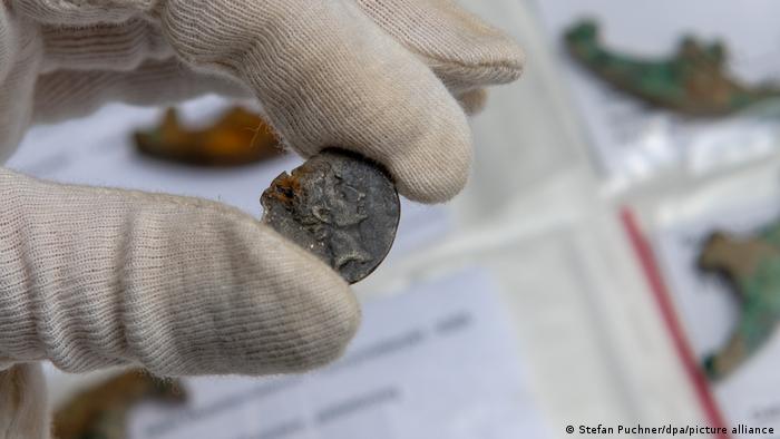 Серебряная монета, найденная в Аугсбурге