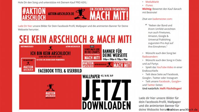 Сайт кампании Aktion Arschloch