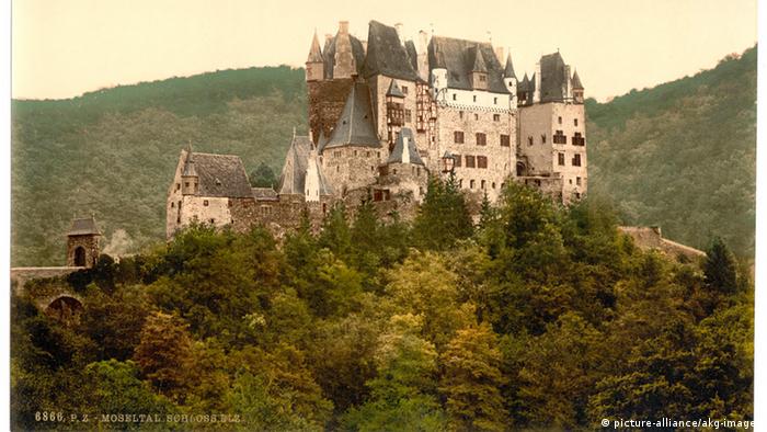 Замок Эльц на фотографии около 1890 года