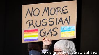 Призыв никогда больше не закупать российский газ на демонстрации во Франкфурте-на-Майне
