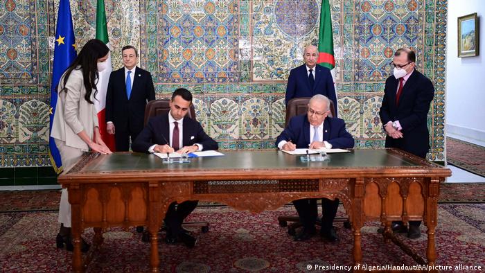 11 апреля 2022 года, подписание газового соглашения между Италией и Алжиром