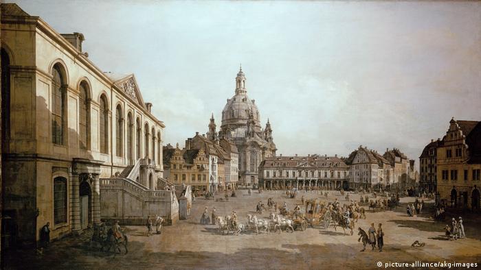 Дрезден на картине Бернардо Беллотто (Каналетто), 1751 год