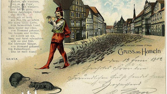 Почтовая открытка из Гамельна, 1902 год
